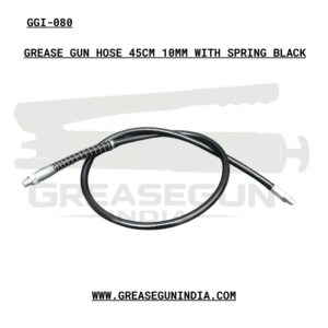 GREASE GUN HOSE 45CM 10MM WITH SPRING BLACK