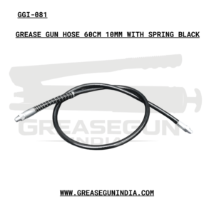 GREASE GUN HOSE 60CM 10MM WITH SPRING BLACK